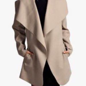 Boohoo Short Belted Waterfall Coat